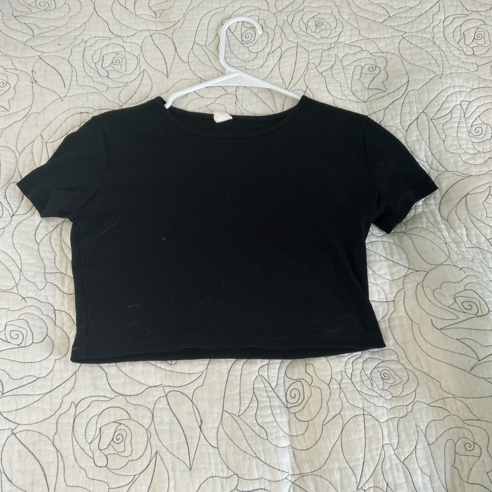 SHEIN Black Crop Top